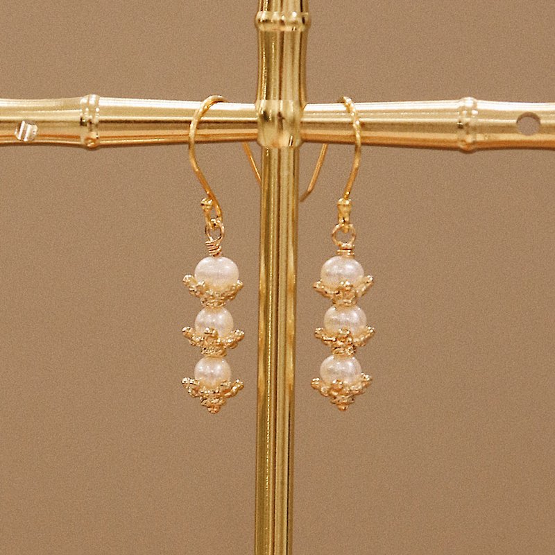Morning Dew morning dew earrings - Earrings & Clip-ons - Pearl White