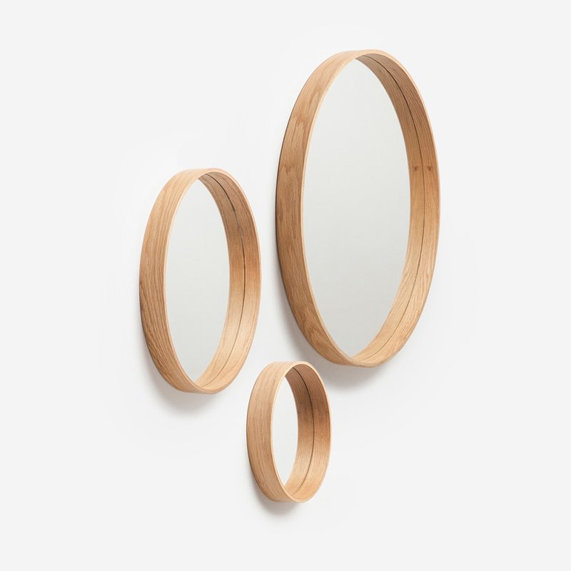 The Mirror Wooden Round Mirror│SML Promotion Package - Other Furniture - Wood Brown