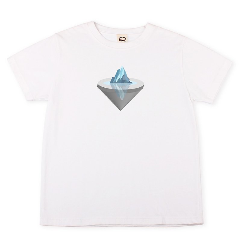 Order-[Cooling Summer Series] Iceberg Cone Short T/Women's Tops/Men's T-Shirt/T-Shirt/Couple T - เสื้อยืดผู้ชาย - ผ้าฝ้าย/ผ้าลินิน ขาว