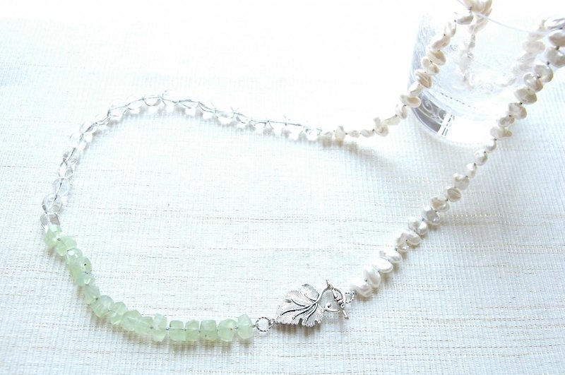 Prenite Long Necklace Longed-for Muscat - Long Necklaces - Crystal Green