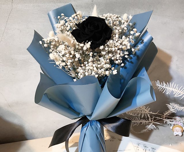 Haizang Design│Individuality. Navy Blue Dry Bouquet/Eternal Flower Bouquet  - Shop piratedesign Dried Flowers & Bouquets - Pinkoi