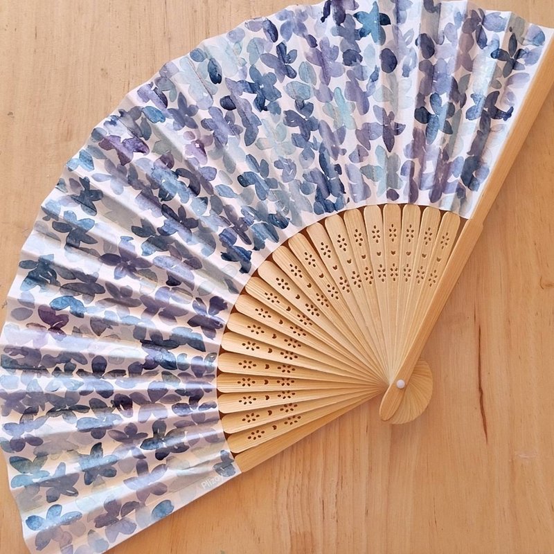 Hand-painted Folding Fan - Other - Paper Multicolor