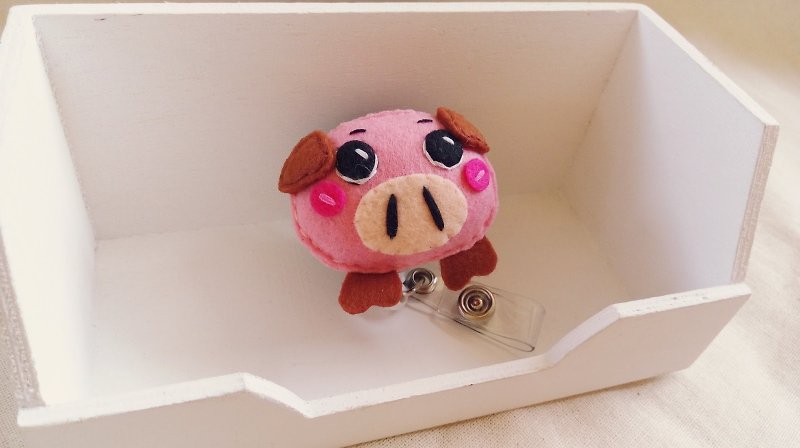 Piggy~Non-woven retractable document holder - Card Holders & Cases - Polyester Multicolor