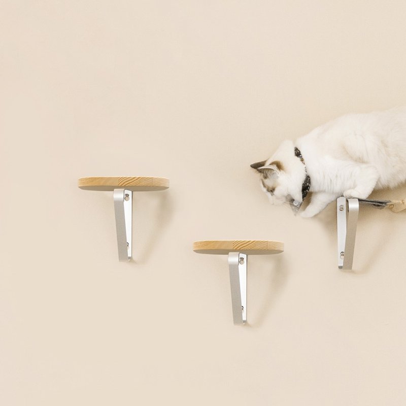 ENVY COLLECTION Cat Jumping Platform - Rectangular Sucker Type Drill Wall Hammock Trail Free Group - Scratchers & Cat Furniture - Wood Brown