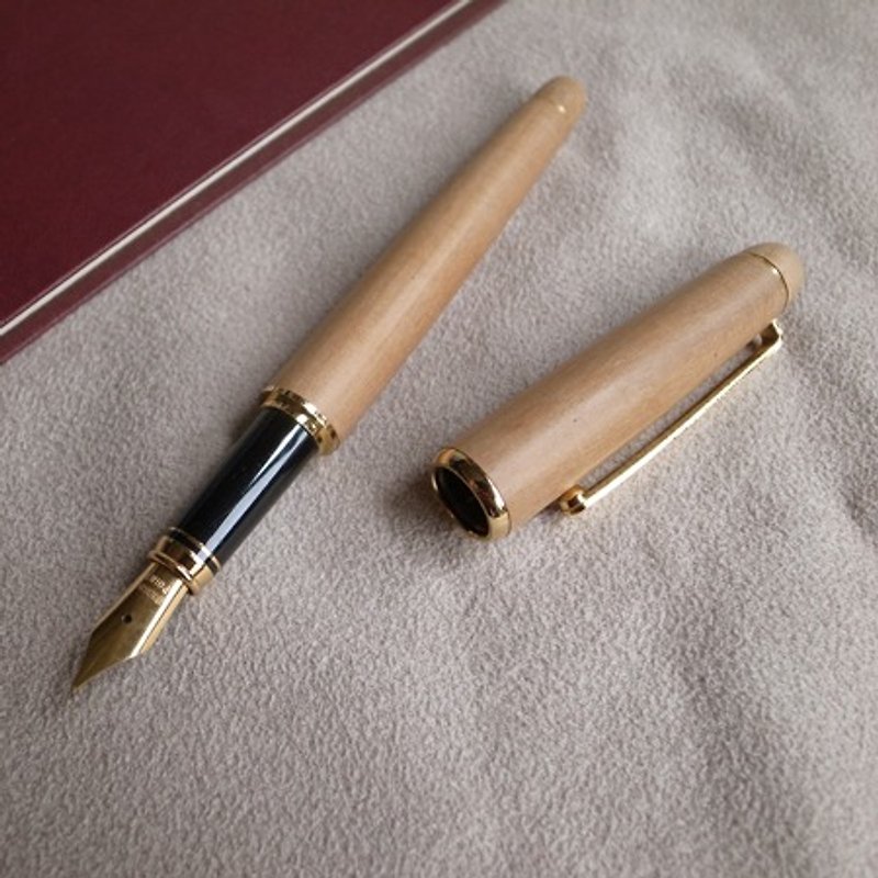 モンブランのペン型とインド老山白檀ペン] - 万年筆 - 木製 ブラウン