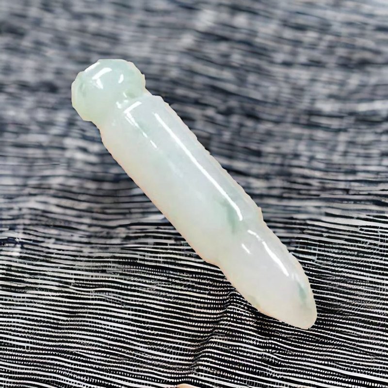 【考試順利】冰種飄花翡翠文昌筆項鍊| 天然緬甸玉A貨翡翠| 送禮 - 項鍊 - 玉石 綠色