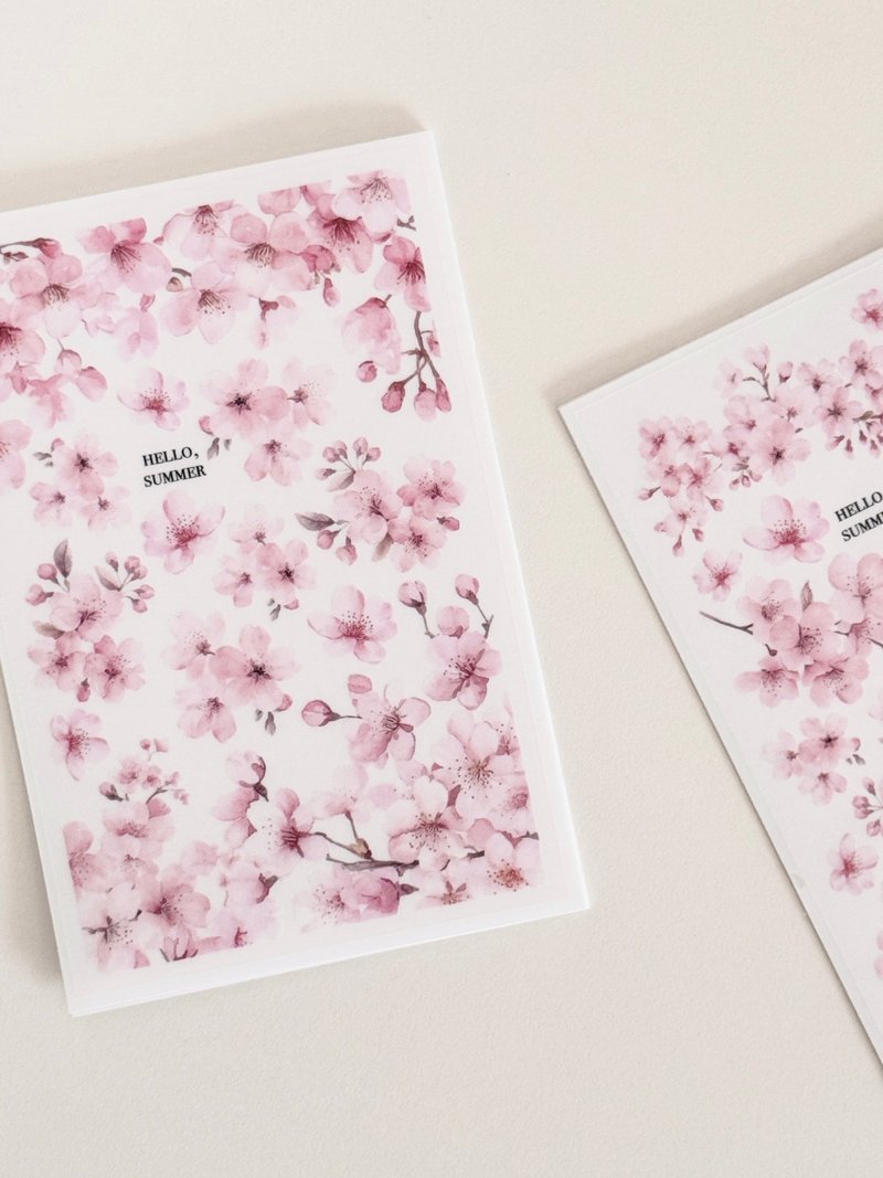 Full of cherry blossoms matte transparent stickers - 貼紙 - 紙 