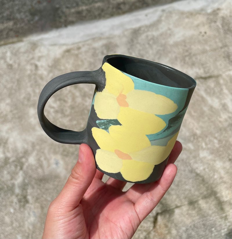 Yellow Alder Flower Coffee Mug - Mugs - Porcelain 