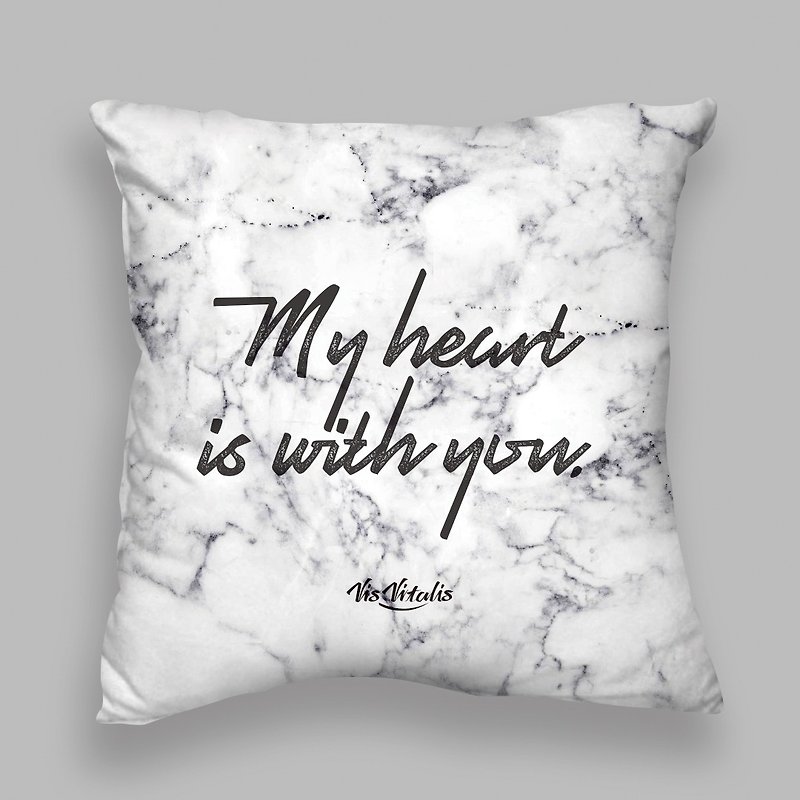 Men's and Women's / Men's Edition / Marbled Pillow / Pillow / Cushion / Gift Exchange - Pillows & Cushions - Cotton & Hemp Gray