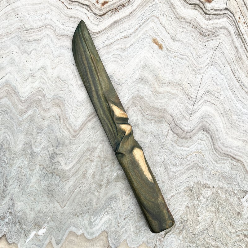 我販劍　妖刀　潭澤光　綠檀收藏藝品　匕首木刀小刀　魔劍紙鎮 - 擺飾/家飾品 - 木頭 綠色
