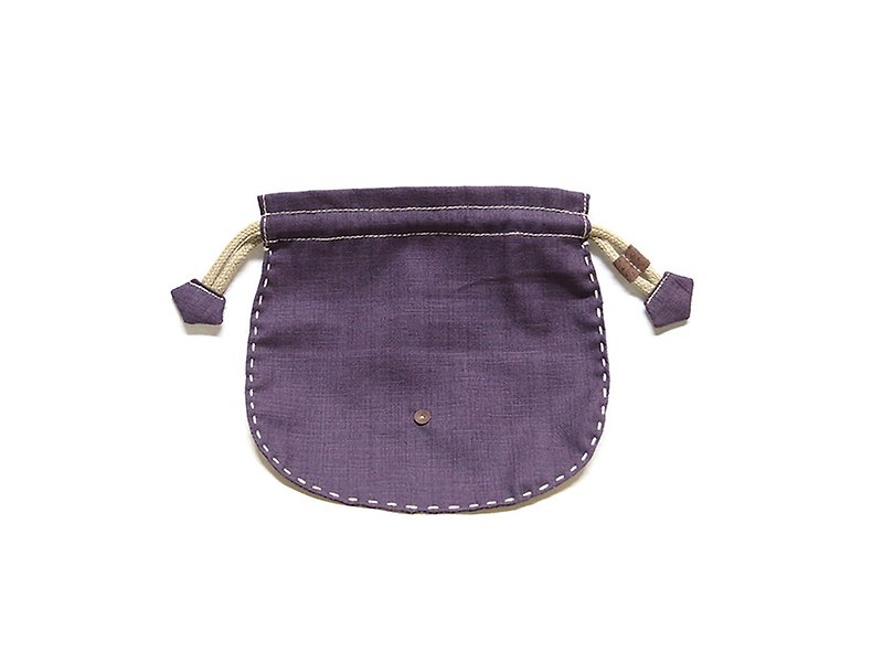 Poo cotton Linen pouch beam port - Other - Cotton & Hemp Purple