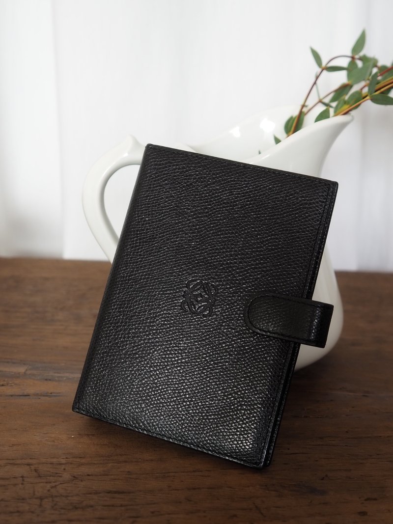 LOEWE Anagram Agenda Planner Cover Black Leather Vintage - Notebooks & Journals - Genuine Leather Black