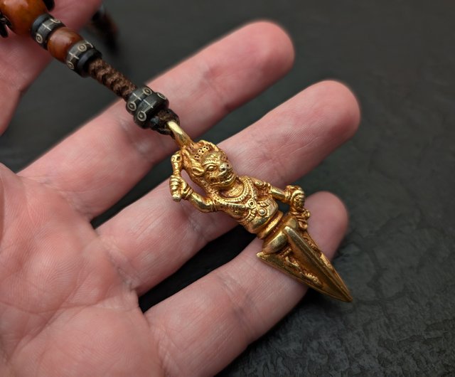 ヤマナタカ・プルバペンダント チベット仏教 ヴィンテージ ヤクの骨