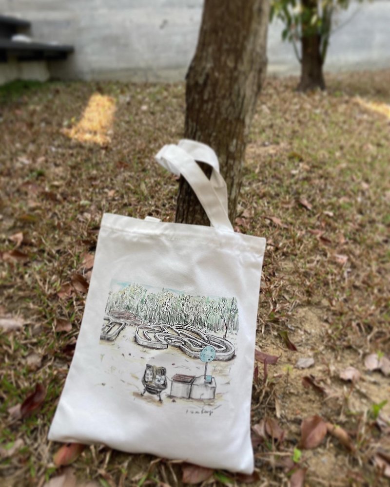 Saigon Maritime Art Festival limited tote bag (both hands) - Messenger Bags & Sling Bags - Cotton & Hemp White