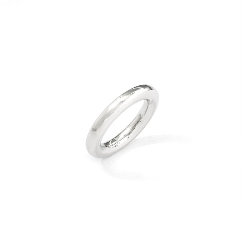 Recovery Cylindrical Steel Ring - Couples' Rings - Stainless Steel Silver
