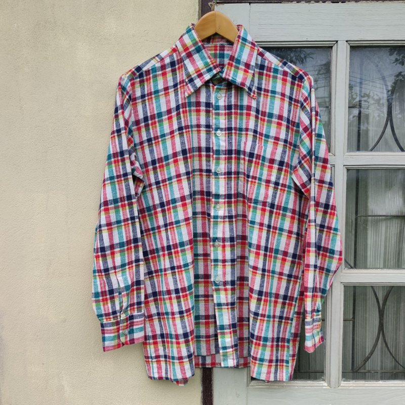 Vintage Unknown Brand Multi color Checkered Shirt - Men's Shirts - Other Materials Multicolor