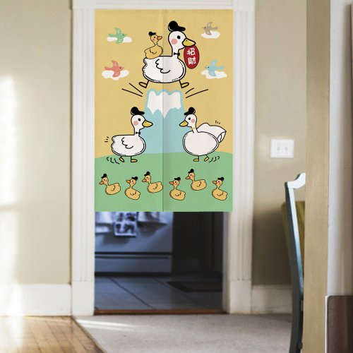 ブスかわ幸運のアヒルのカーテン - ショップ Smoden Design のれん