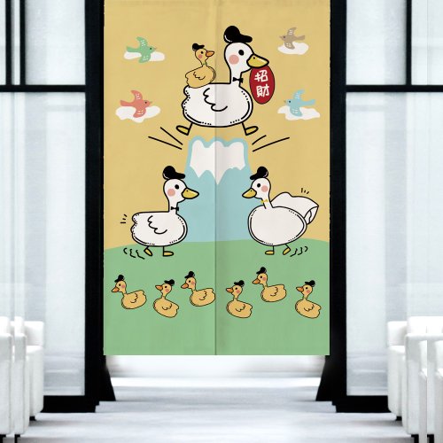 ブスかわ幸運のアヒルのカーテン - ショップ Smoden Design のれん