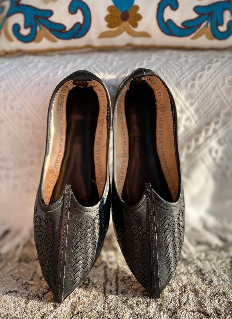 印度手工-編織交界(黑) - 其他 - 真皮 黑色