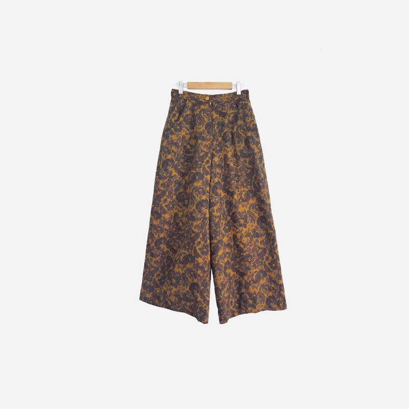Dislocation vintage / dry flower wide trousers no.813 vintage - Women's Pants - Polyester Brown