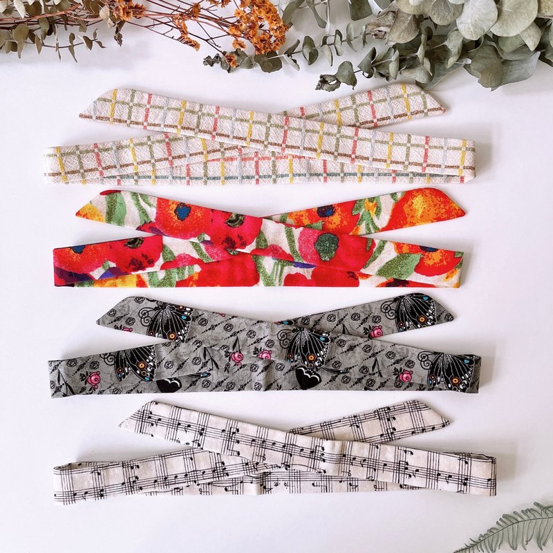 Shimamoriya/Fine hairband/Castle - Hair Accessories - Cotton & Hemp Multicolor