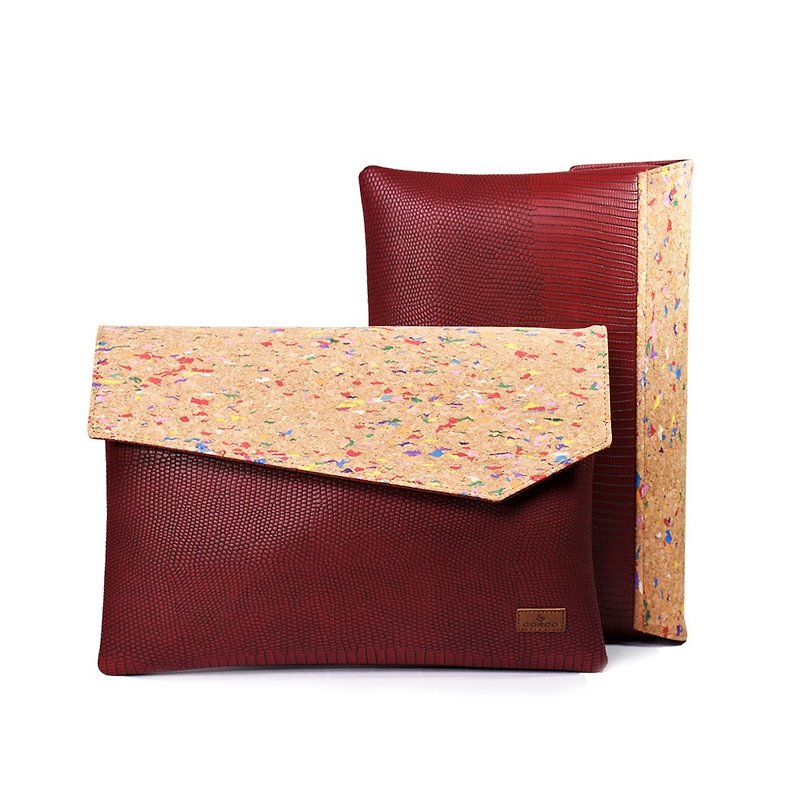 CORCO Cork Document Clutch - Colorful Red - Other - Waterproof Material 