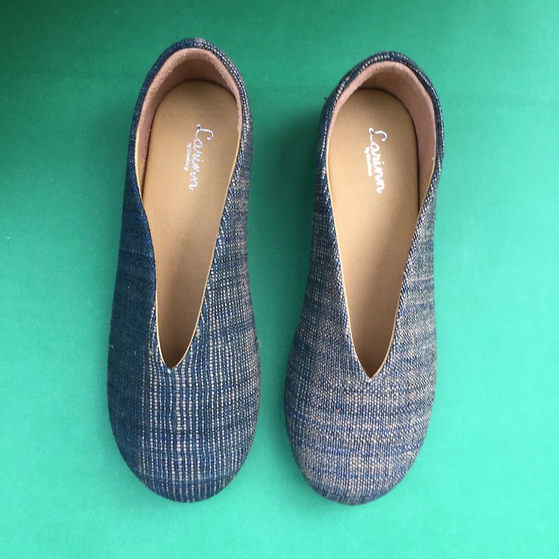 Grass Shoes - รองเท้าลำลองผู้หญิง - กระดาษ สีน้ำเงิน