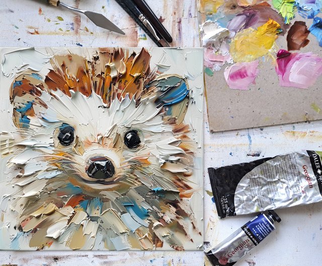 ハリネズミ油絵動物壁アート画像装飾ペット画像 - ショップ artsenya