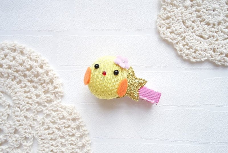 Handmade Hairclips - cute yellow chick hairpins - Hair Accessories - Other Materials 
