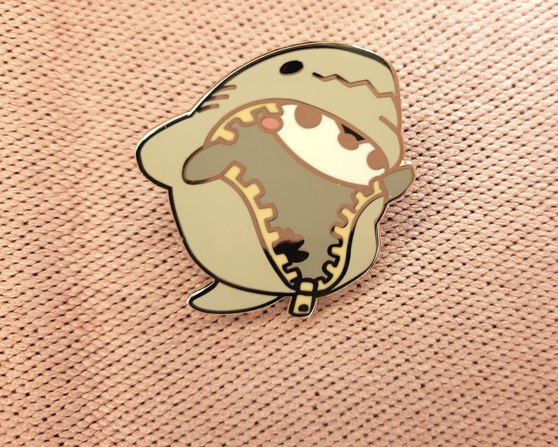 COSPLAY 鯊魚 PINGUIN & FISH 襟針 - 胸針 - 其他金屬 