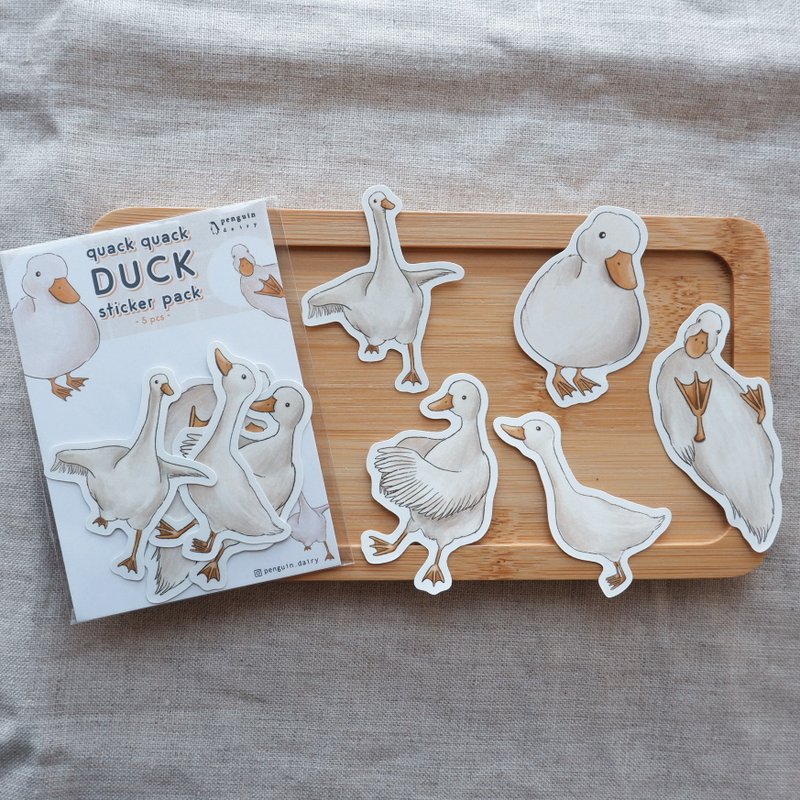 動物貼紙 | 鴨仔貼紙包 | quack quack duck sticker pack - 貼紙 - 紙 