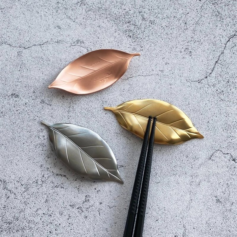 【Made in Japan】SALUS Leaf Chopsticks Rest - Chopsticks - Stainless Steel 