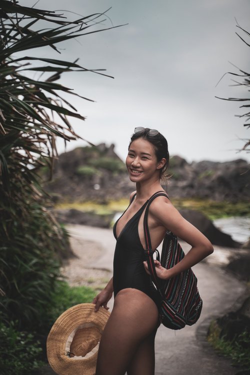 Tostalgic Clothing ブラックワンピース水着 CATEGORY SWIM WEAR | Tostalgic Clothing