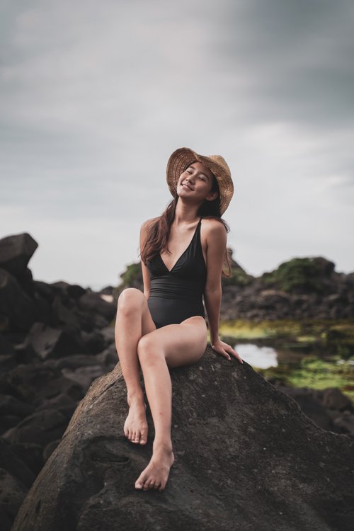 Tostalgic Clothing ブラックワンピース水着 CATEGORY SWIM WEAR | Tostalgic Clothing