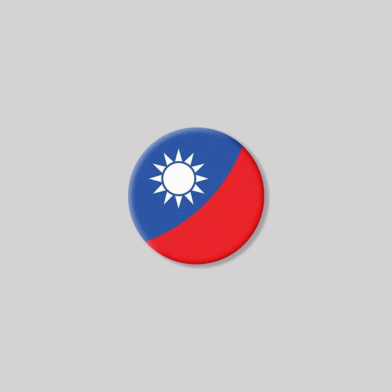 Taiwan flag/A/round/aluminum plaque SunBrother Sun Brothers - สติกเกอร์ - อลูมิเนียมอัลลอยด์ 