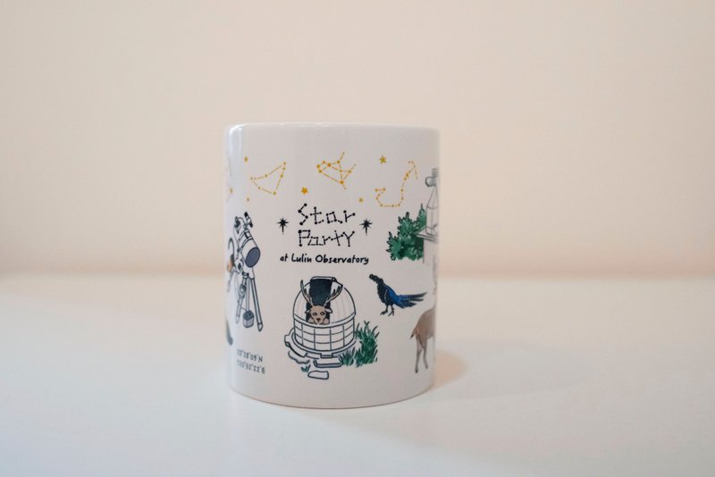 山上動物們的Star Party 馬克杯 - 其他杯子 - 瓷 白色
