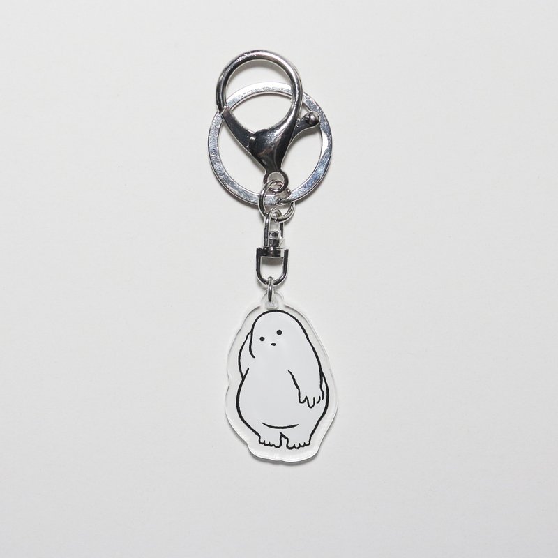 POPOLAND / Confused Labao-Styling Keychain - Keychains - Acrylic White