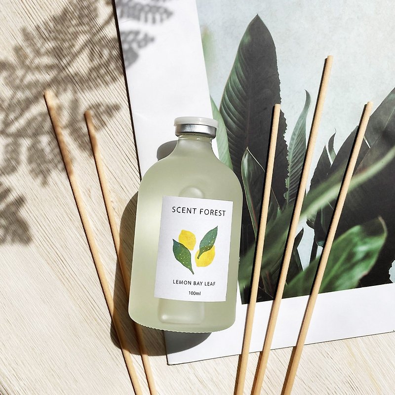 Natural Reed Diffuser  With Essential Oil - 5 Styles - Insect Repellent - Glass White