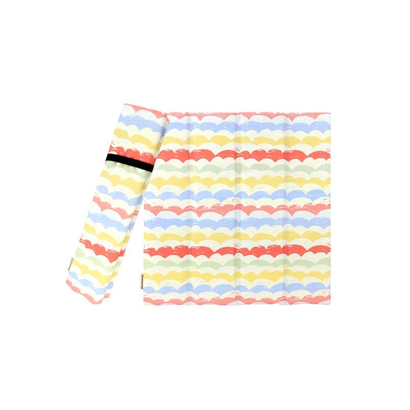 彩色波浪防潑水折疊式坐墊 沙灘墊 - 露營用品 - 防水材質 