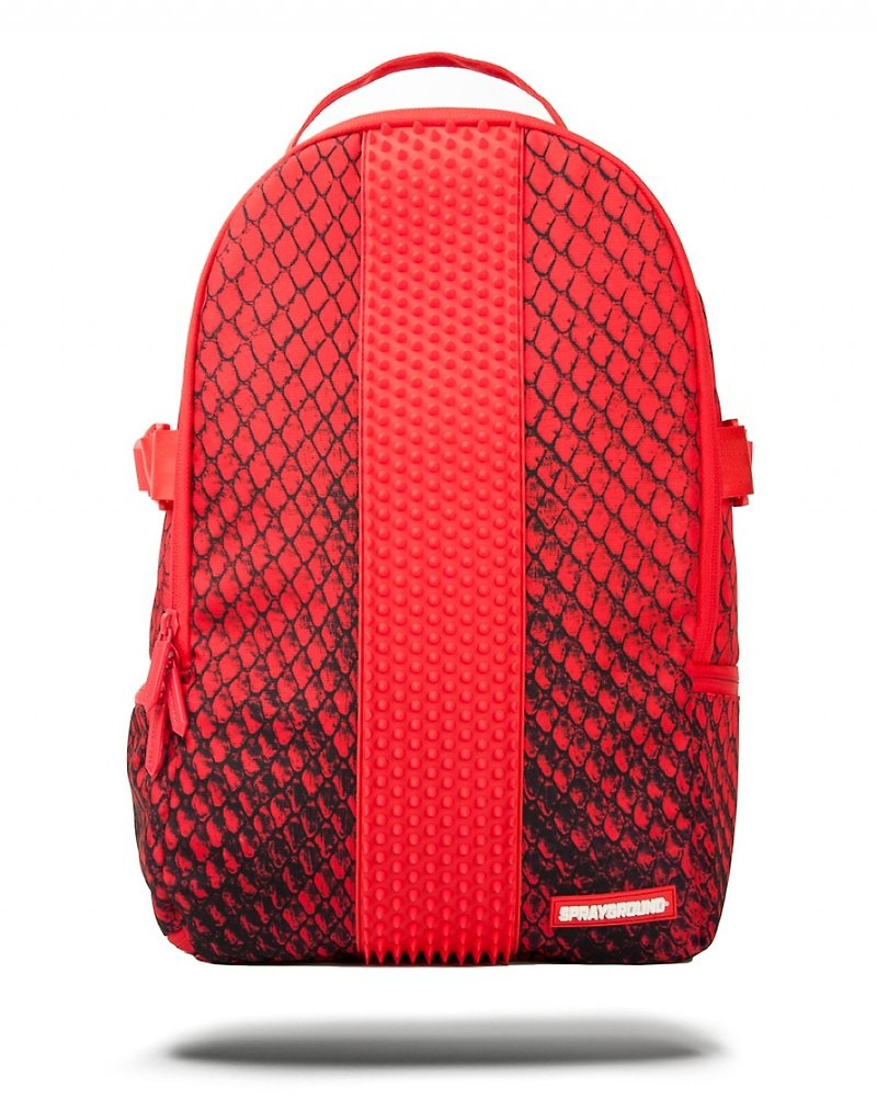 【SPRAYGROUND】DLX 系列 Red Snake Spython 紅巨蟒潮流筆電後背包 - 電腦袋 - 其他材質 紅色