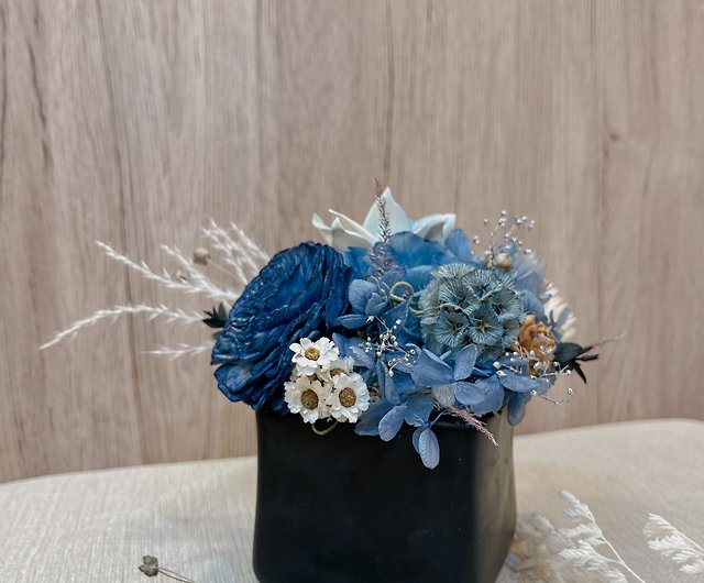小さな鉢植えシリーズ 枯れた花 不滅の花 ドライフラワー 結婚式の飾り 開花式 ショップ Purevessel 観葉植物 Pinkoi
