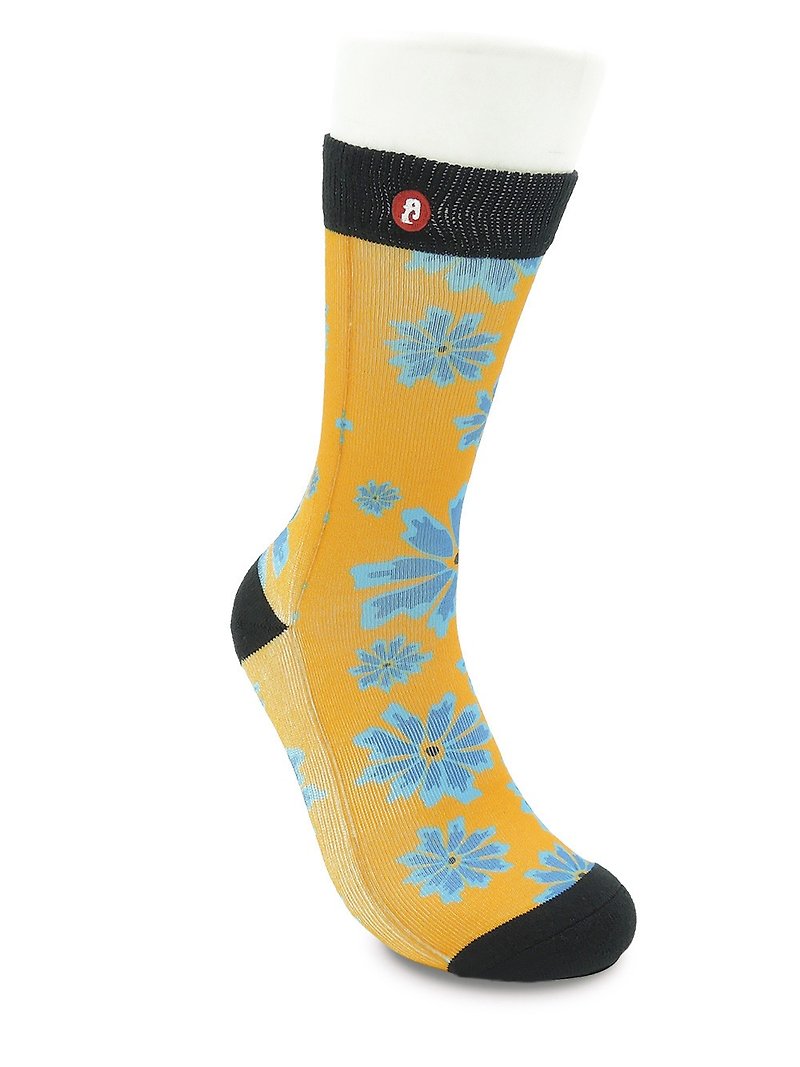 Hong Kong Design | Fool's Day stamp socks -Breezy Yellow 00003 - Socks - Other Materials Multicolor