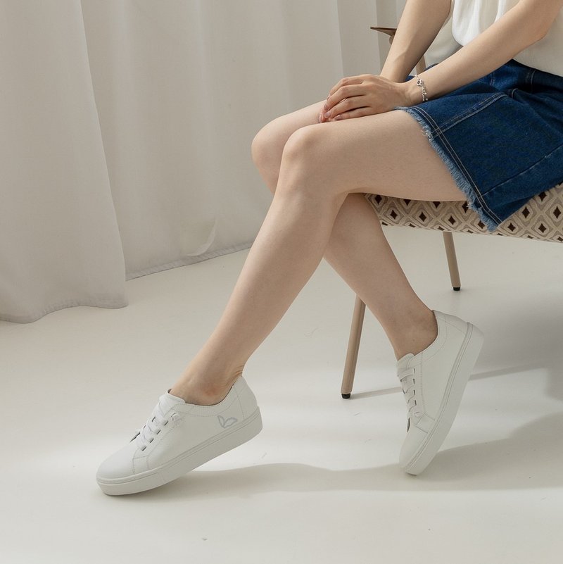 Handmade MUSE Sneaker White - Women's Casual Shoes - Genuine Leather White