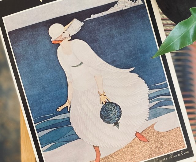 1916 年の VOGUE ファッション雑誌の表紙 - 1900 年から 1970 年