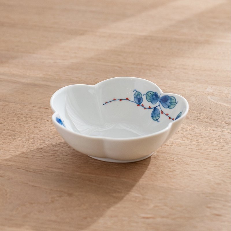 水引草 花型小缽 (12.2cm) - 盤子/餐盤/盤架 - 瓷 白色