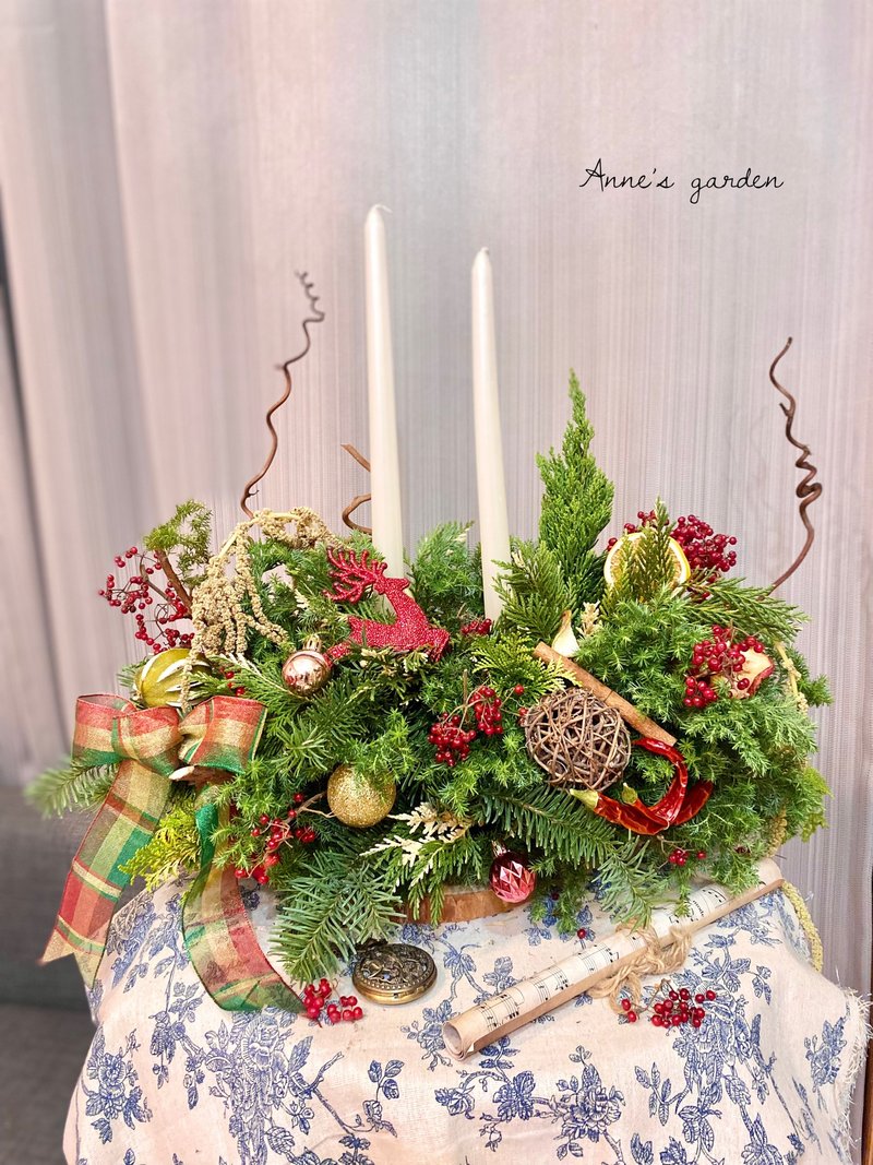 Christmas table flowers/one person per class - จัดดอกไม้/ต้นไม้ - พืช/ดอกไม้ 