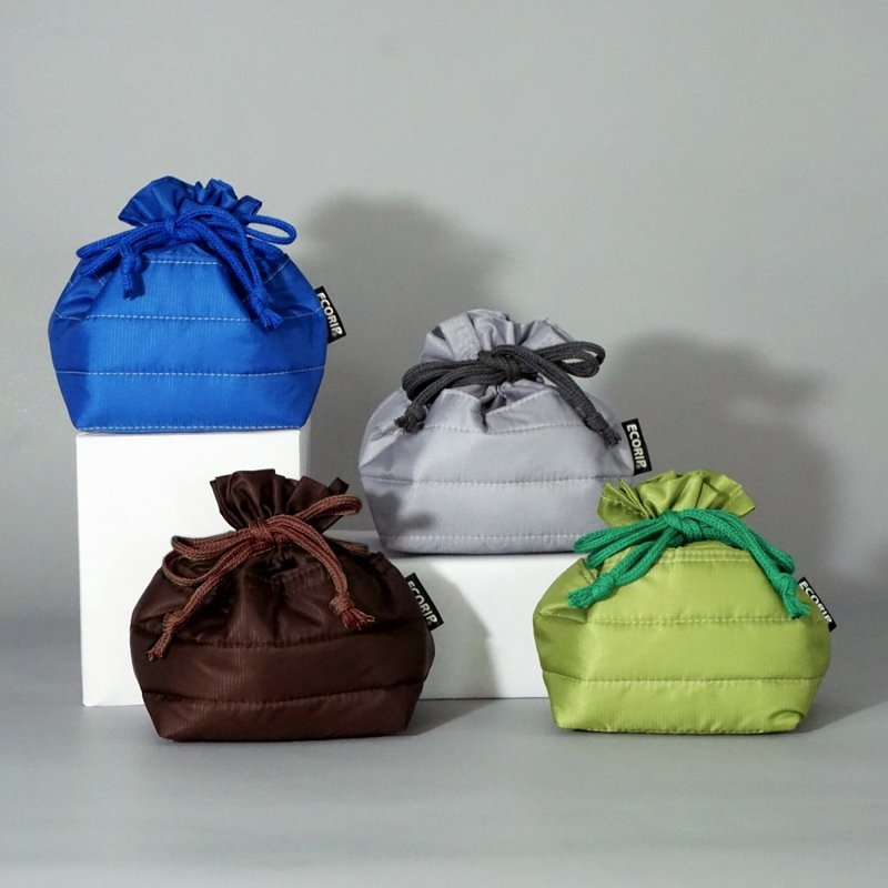 Ecorip DS Bag S 日本製 超輕量抽繩 保溫保冷 環保 束口袋 餐具 - 化妝包/收納袋 - 環保材質 多色