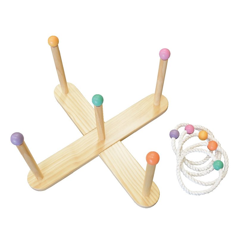 Wooden Ring Toss Game - Other - Wood Khaki