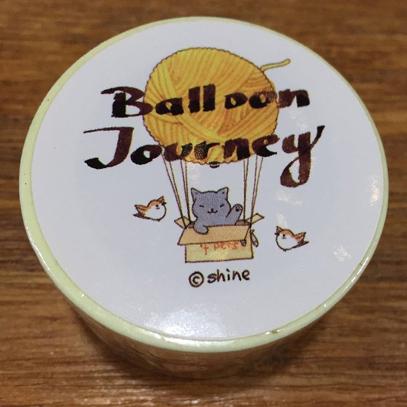 Balloon Journey小動物熱氣球之旅紙膠帶 3cm 10米 - 紙膠帶 - 紙 