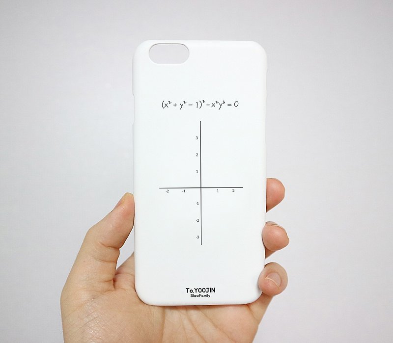 Heart Mathematical formula, Custom Phone Case, iPhone, Galaxy, LG - Phone Cases - Plastic White